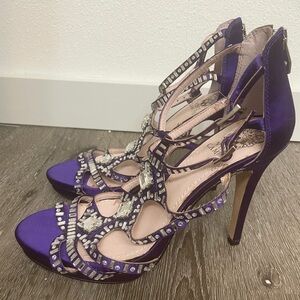 Vince Camuto Purple Embellished Heels